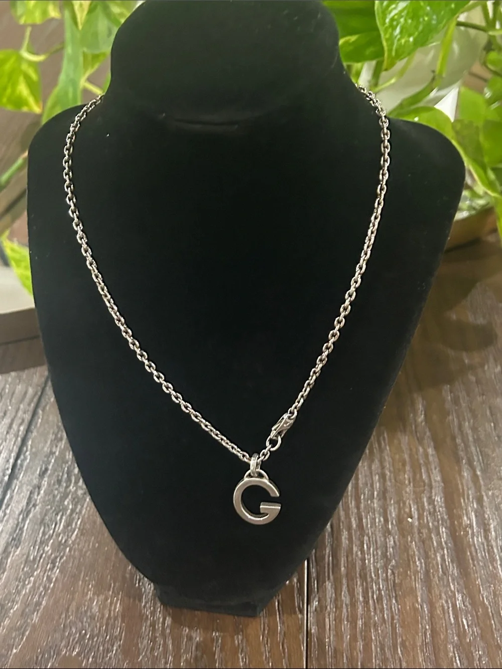 Gucci Charlotte G Pendant Necklace 925 Silver